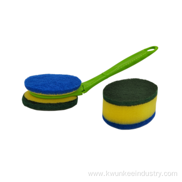 Pot Cleaning Brush with Foldable Plastic Handle